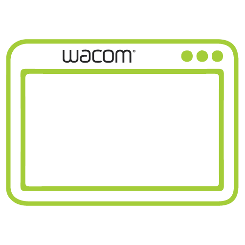 A vector icon of a Wacom product